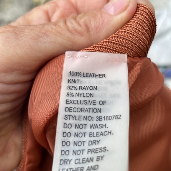 Peter Nygard, iridescent, metallic studded, ruffled, leather jacket - Picture 7 of 9